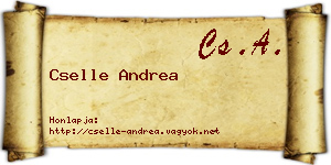 Cselle Andrea névjegykártya