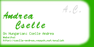 andrea cselle business card